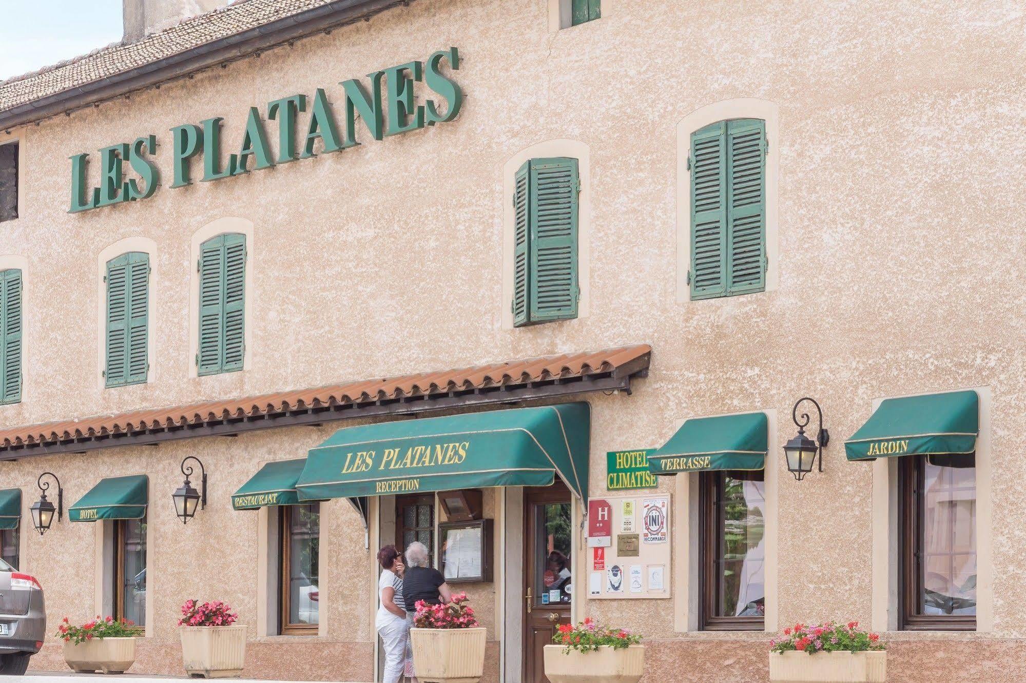 Logis Hotel Les Platanes Reyssouze Esterno foto